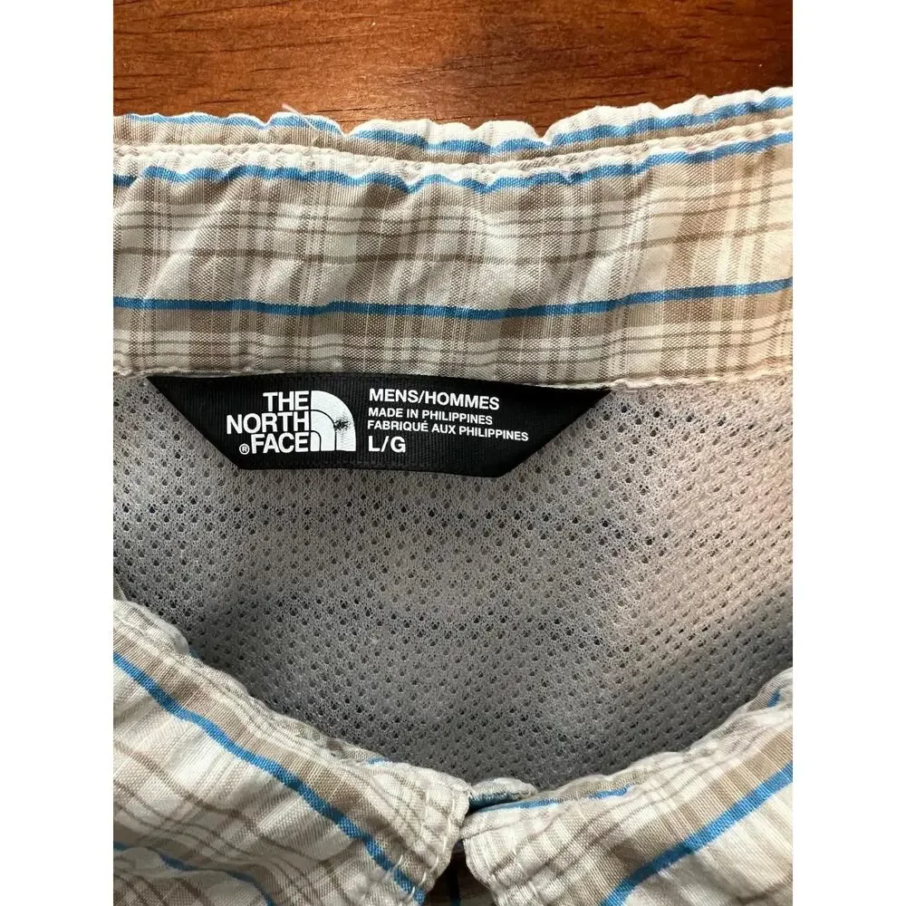 Mens The North Face Short Sleeve Button Up Shirt, Size L